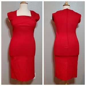 TATYANA Cap Sleeve Square Neck Wiggle Dress NWOT